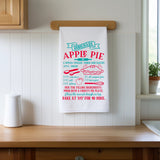 Whimsy Farm House Style Apple Pie Recipe Towel