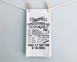 Whimsy Farm House Style Gingerbread  Recipe Towel