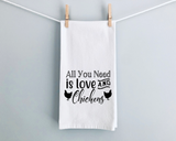 Love & Chickens Whimsy Decorative Kitchen Towel