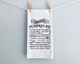 Whimsy Farm House Style Pumpkin Pie Recipe Towel