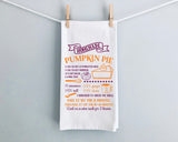 Whimsy Farm House Style Pumpkin Pie Recipe Towel