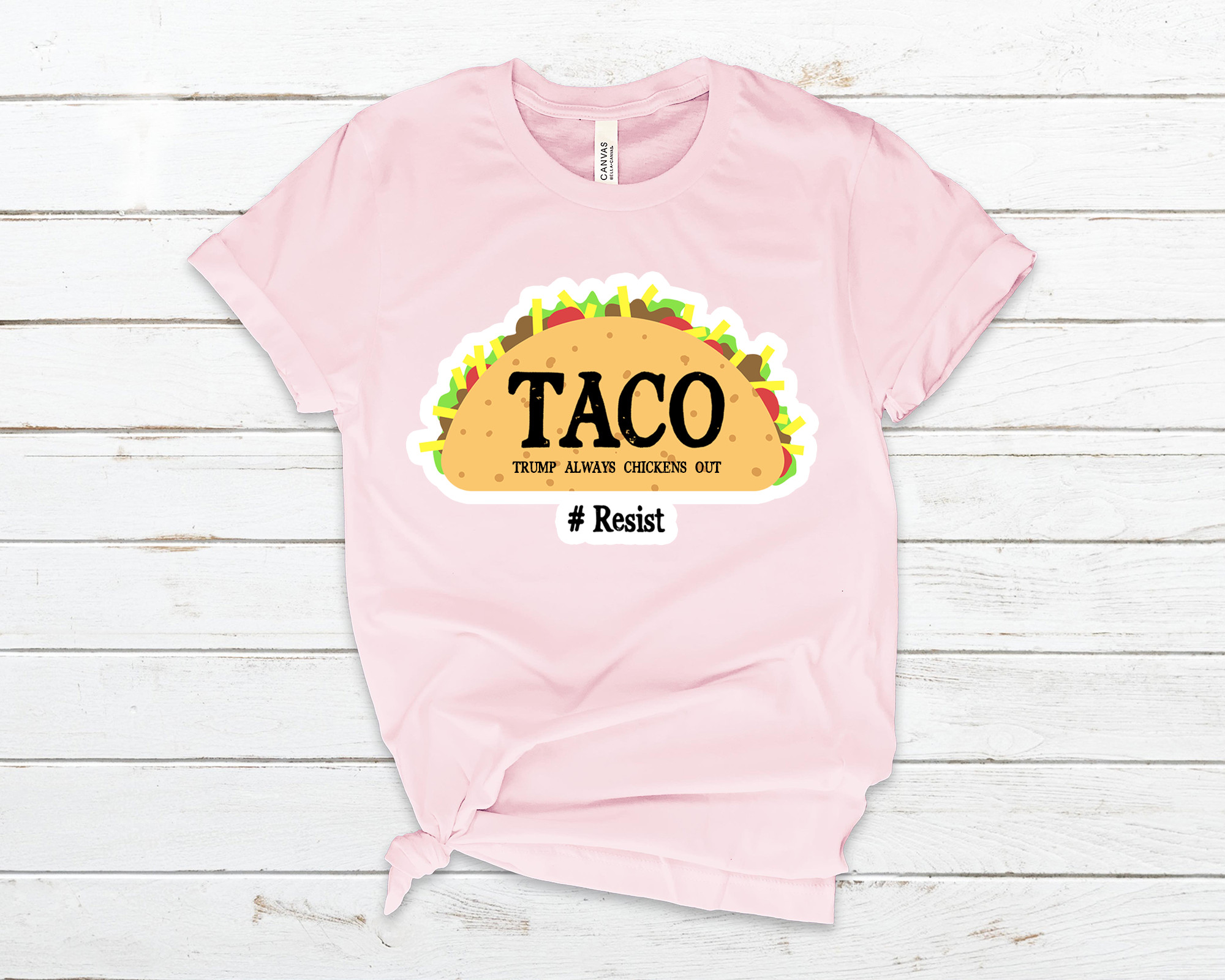 T.A.C.O. – Trump Always Chickens Out T-Shirt –  #Resist Gear