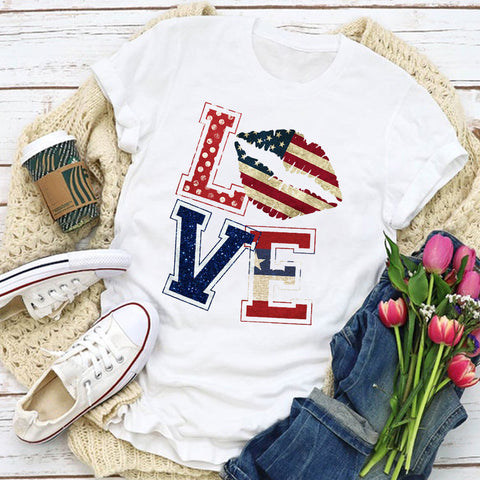 Americana Love & Kisses Women's T-Shirt