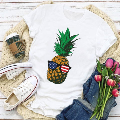 Cool Shades on a Pineapple Women's T-Shirt