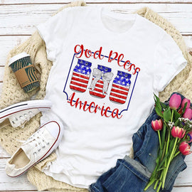 God Bless America Mason Jars   Women's T-Shirt - BEST Seller!