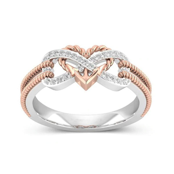 Anchored In Infinite love Two Tone Ring :: Available in 2 Colors