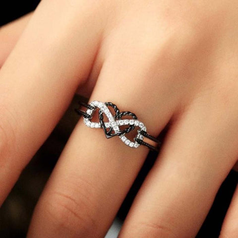 Anchored In Infinite love Two Tone Ring :: Available in 2 Colors