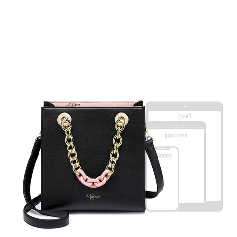 The Audrey Black & Gold Chain Luxury Winter Tote