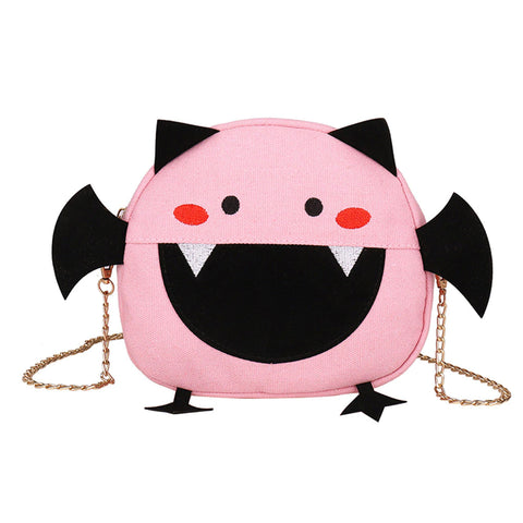 Novelty Collection - Lil' Drac Canvas Bat Shoulder Bag  - Available in 4 Colors! - Seasonal Item