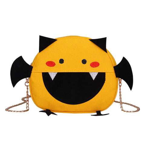 Novelty Collection - Lil' Drac Canvas Bat Shoulder Bag  - Available in 4 Colors! - Seasonal Item