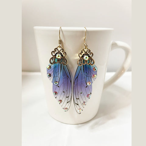Fairy Wing Earrings  - Brown Hues