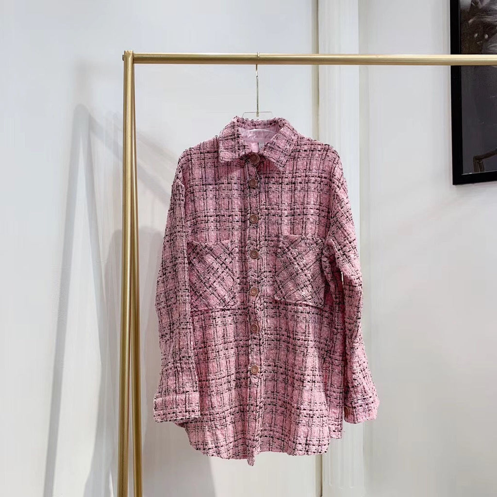 Boutique Collection :: Plaid Tweed Winter Top Jacket  :: Available in 3 Colors