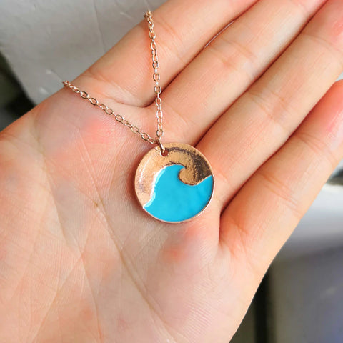 Blue Wave Copper Style Necklace