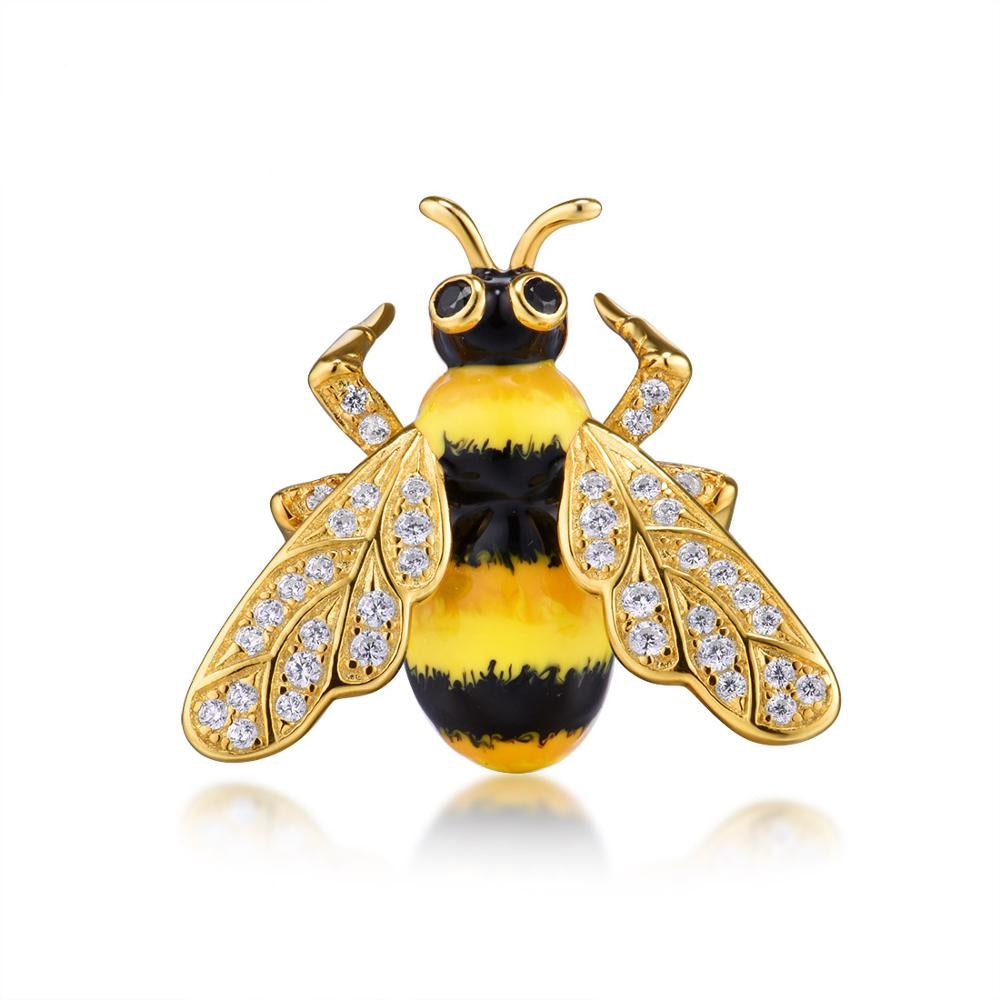 Hand Crafted Bumble Bee Luxury Brooch