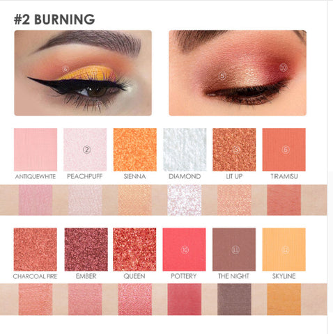 FOCALLURE Burning Sunset 12 Colors in 2 Collections