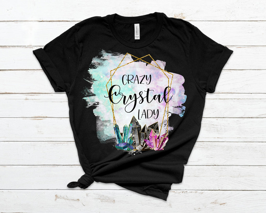 Crazy Crystal Lady T-Shirt  Avail. up to 4X - 6 Colors