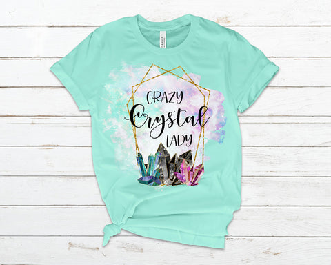 Crazy Crystal Lady T-Shirt  Avail. up to 4X - 6 Colors