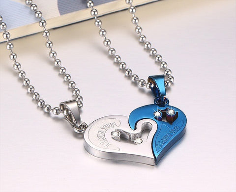 Rugged Couples Heart Necklace - BEST SELLER!