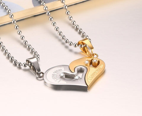 Rugged Couples Heart Necklace - BEST SELLER!
