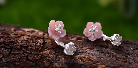 Handcrafted Carved Shell Begonia Flowers - Available in 2 Colors