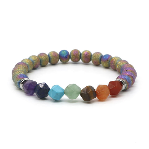 Natural Stone Unisex Chakra Bracelet :: Available in 6 Colors