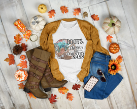 Boot Class & Country Sass Western Style T-Shirt  up to 3X