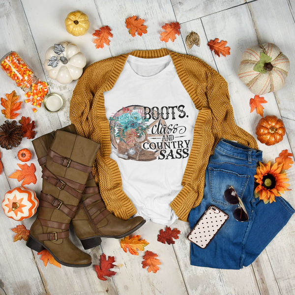 Boot Class & Country Sass Western Style T-Shirt  up to 3X