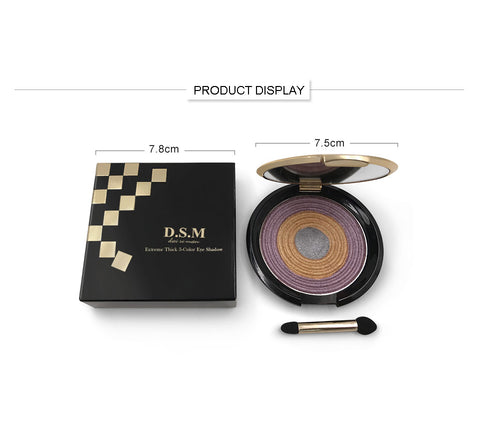 D.S.M. Pro Series Water Proof Circle Trio Eye Shadow - Available in 7 Colors