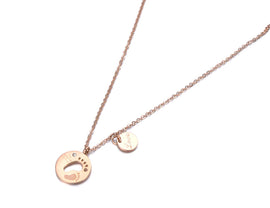 Mommy & Child Footprints of Love Necklace