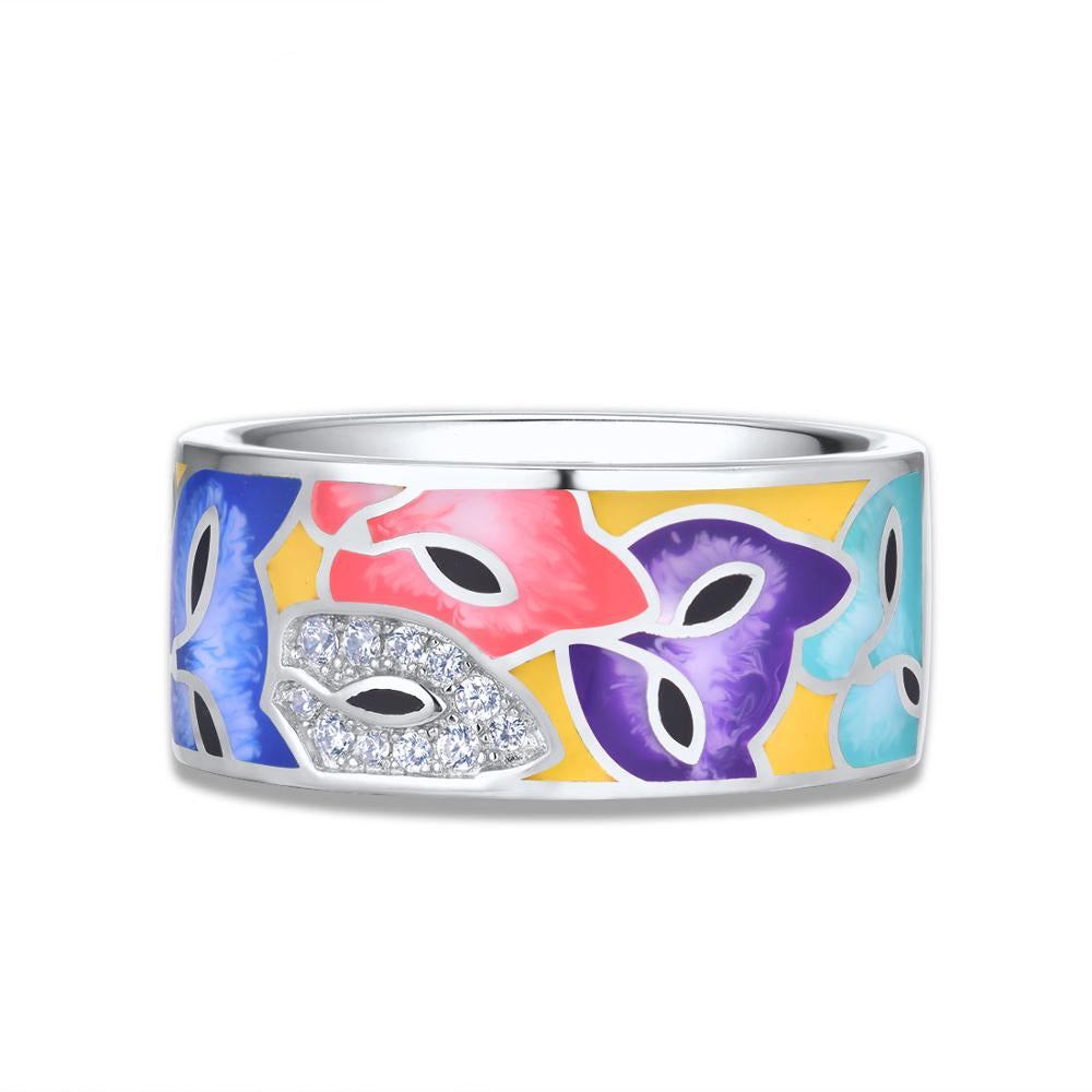 Hand Crafted Foxy Inlaid Sterling Silver Band