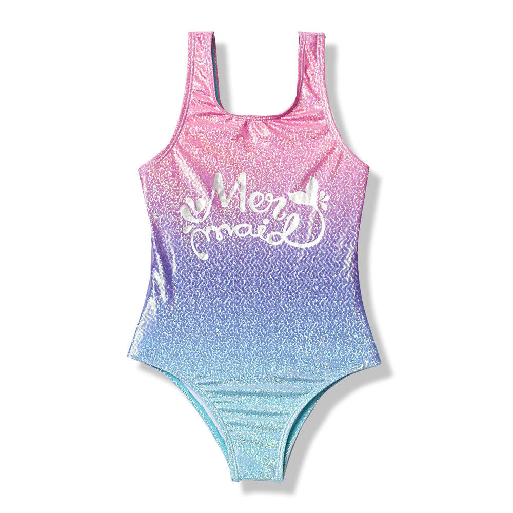 Girls Holographic Mermaid Swimsuit