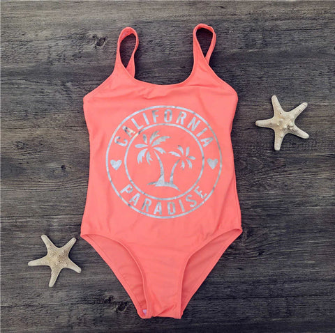 Girls California Paradise Swimsuit - Orange