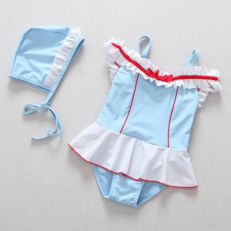 Sailor Girl Swimsuit Set  - 12M - 4T