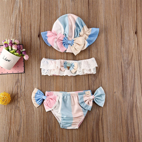 Infant Girls Ice Cream Dreams 3-Piece Boutique Bikini Set