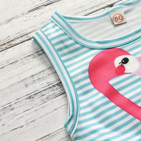 Infant & Toddler Flamingo Ruffles Swimsuit