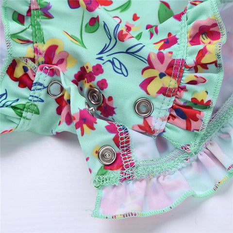 Lots of Flowers Long Sleeve Infant Swimsuit 3M - 24M