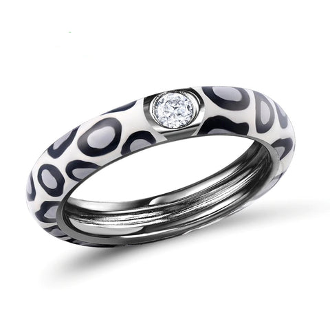 Colorful Leopard Print Sterling Silver Band :: Available in 6 Colors