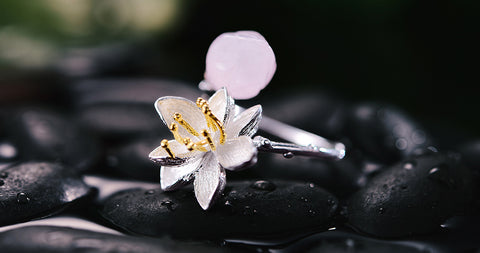 Handcrafted Lotus Whisper w/Rose Quartz