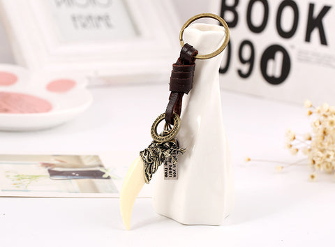 M-Style 2113 Cool Resin Wolf Charm w/Leather Strap