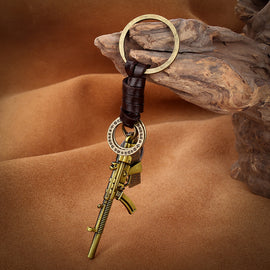 M-Style 2319 Vintage Bronze Rifle Key Chain