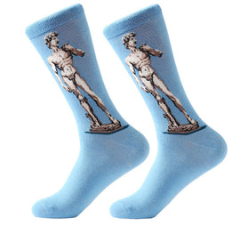 Men's Cotton Crew Socks - Masterpiece Collection - David - Michael Angelo