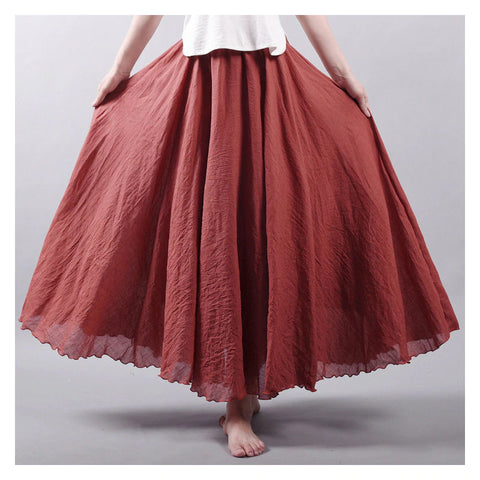 Summer Linen Gypsy Style Skirt