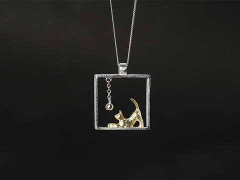 Handcrafted Playful Kitty Necklace