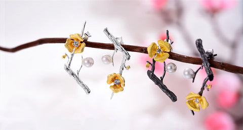 Handcrafted Plum Blossom Branch - Available in 2 Colors - Best Seller!