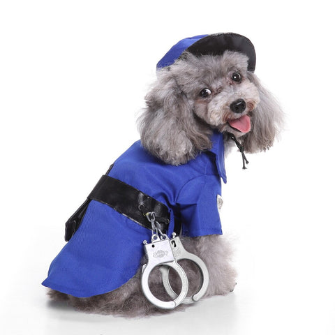 Furry Cop II - Pet Police Costume w/handcuffs