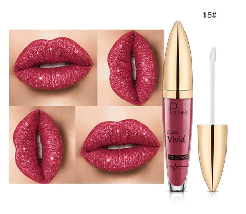 Pudaier Metallic Glitter Moisturizing Lip Gloss :: Available in 18 colors!
