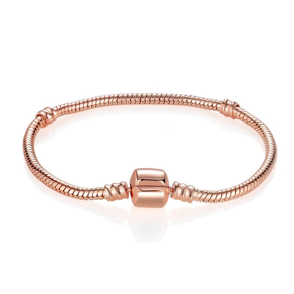 Rose Gold European Snake Chain Bracelet II - Multi-Size