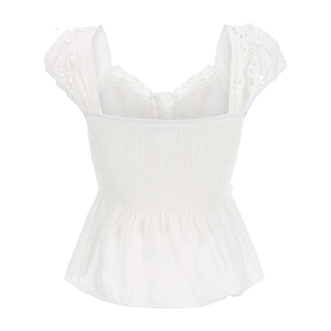 Romantic Eyelet Lace with Push Up Lace Up Front