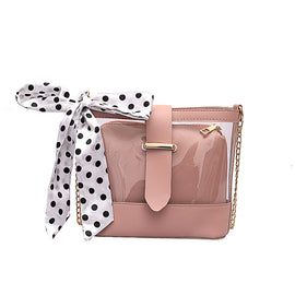 Satin Bow on A Transparent Shoulder Bag  - Available in 3 Colors!