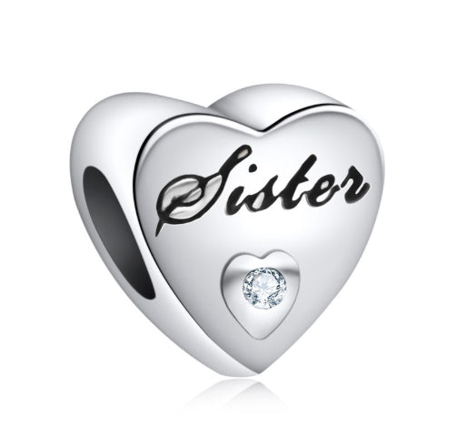 Sister Heart  -  European Pandora Style Beads